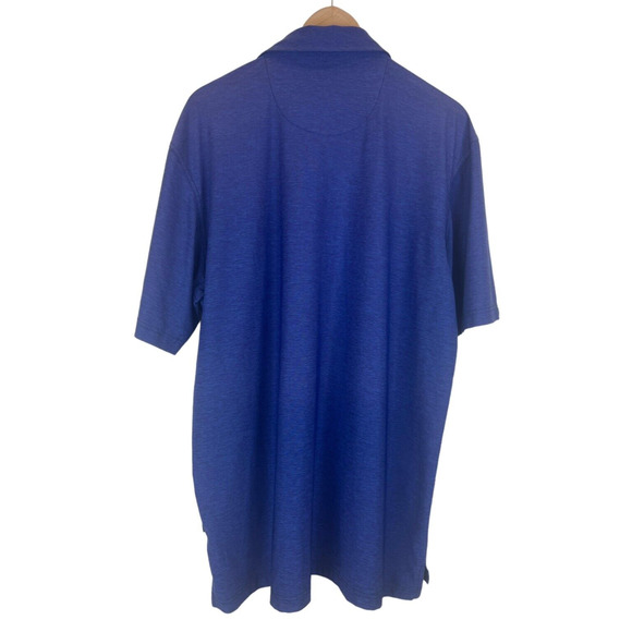 Straight Down Blue Golf Polo Shirt‎ Men's Size L Stretch Performance Wicking - Picture 4 of 7